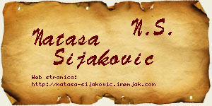 Nataša Šijaković vizit kartica